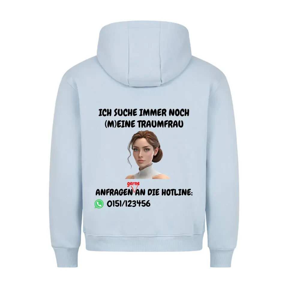 "Suche Traumfrau" - Hoodie Unisex (personalisierbar) - cheerwear