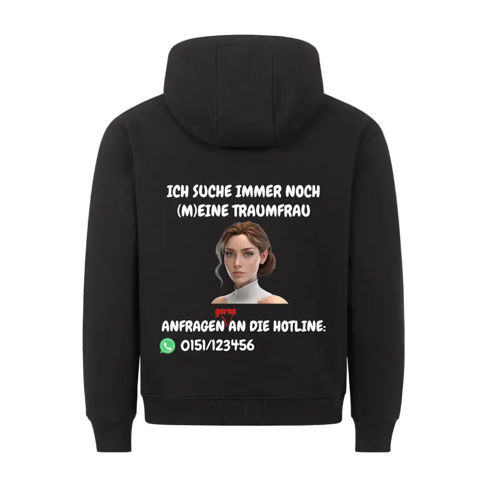 "Suche Traumfrau" - Hoodie Unisex (personalisierbar) - cheerwear