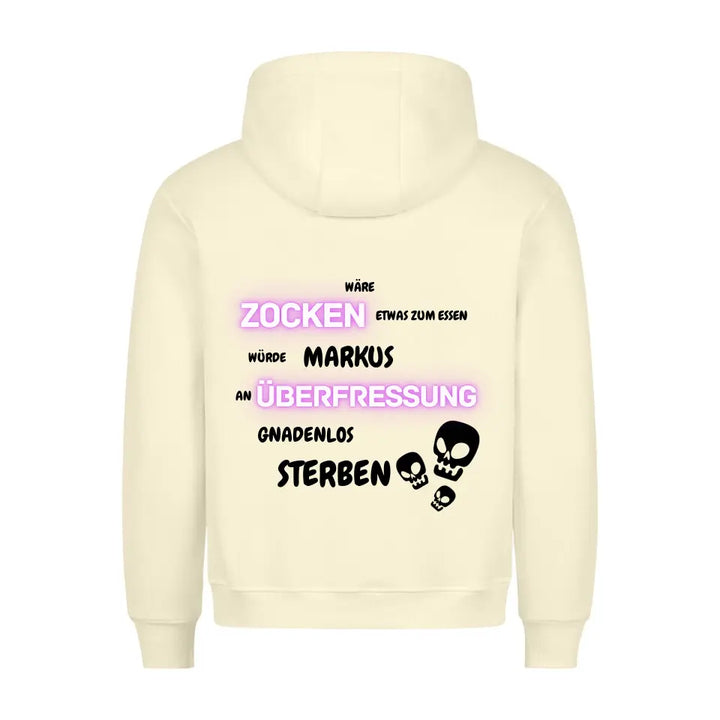 "Überfressen" - Hoodie Unisex (personalisierbar) - cheerwear