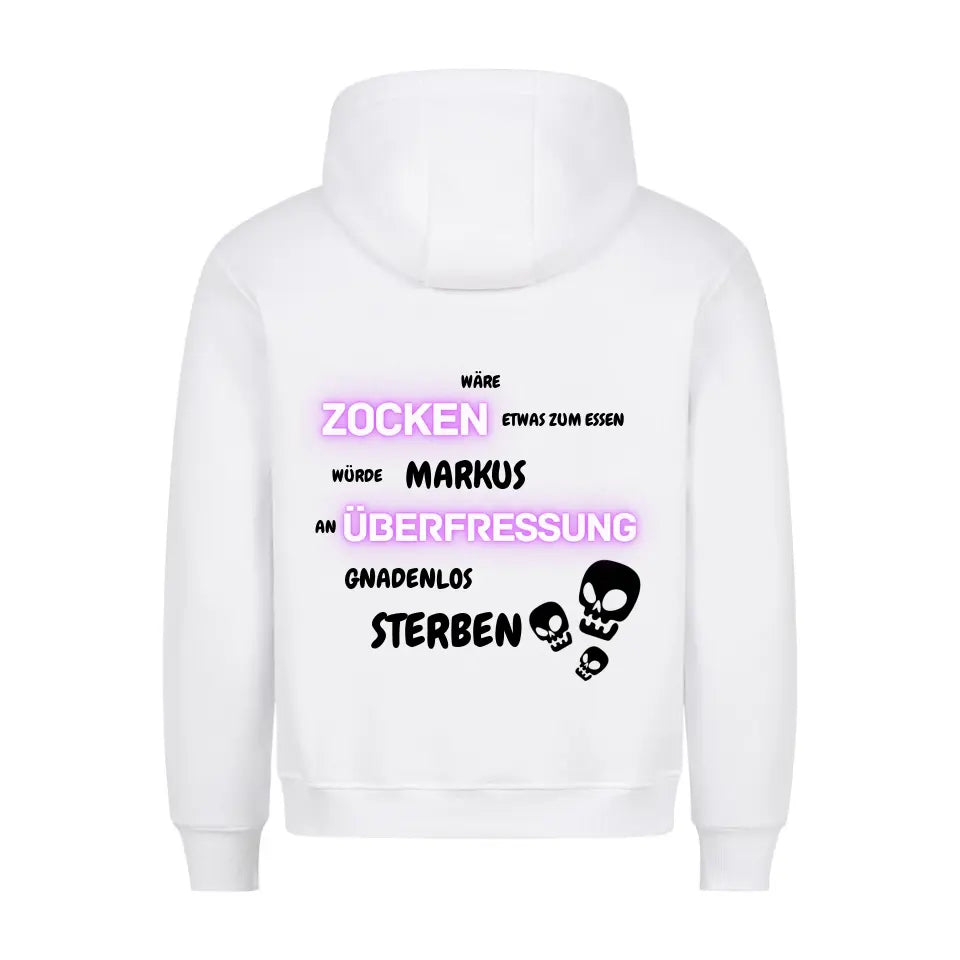 "Überfressen" - Hoodie Unisex (personalisierbar) - cheerwear