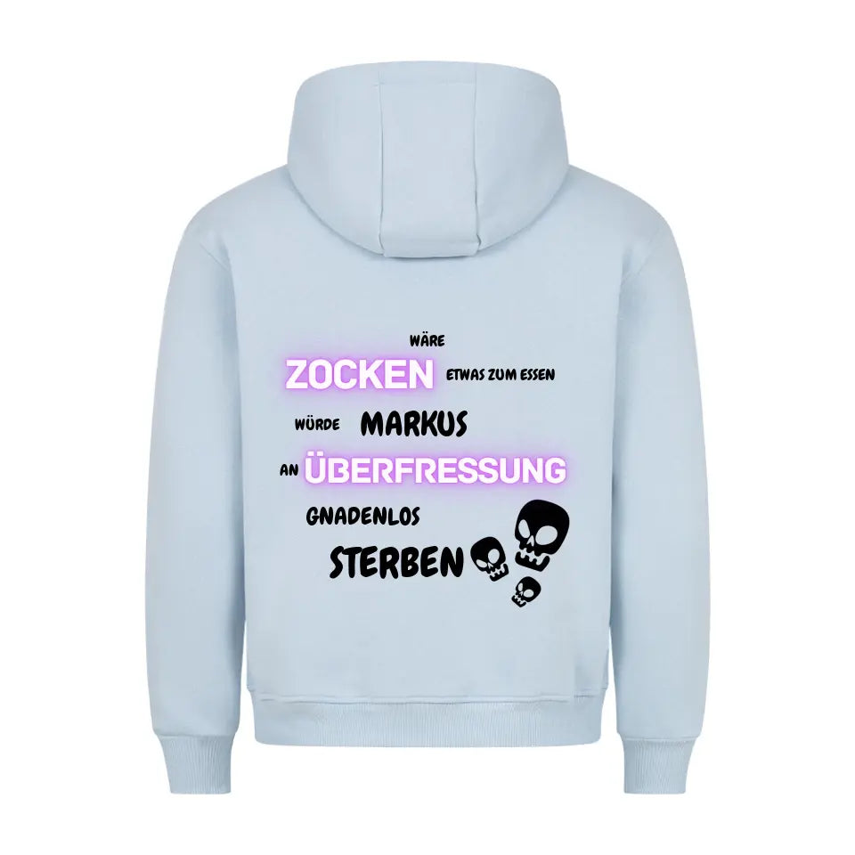 "Überfressen" - Hoodie Unisex (personalisierbar) - cheerwear