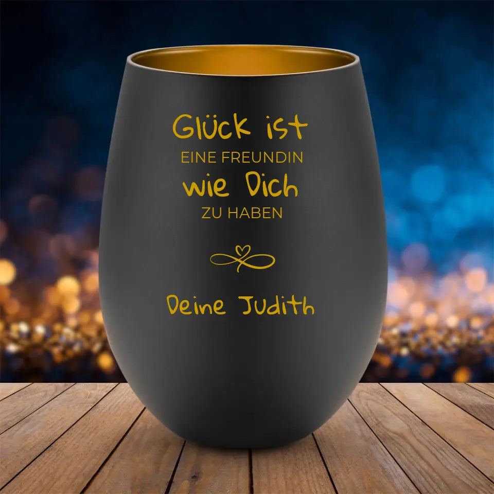 "Glück ist" - Windlicht (personalisierbar) - cheerwear