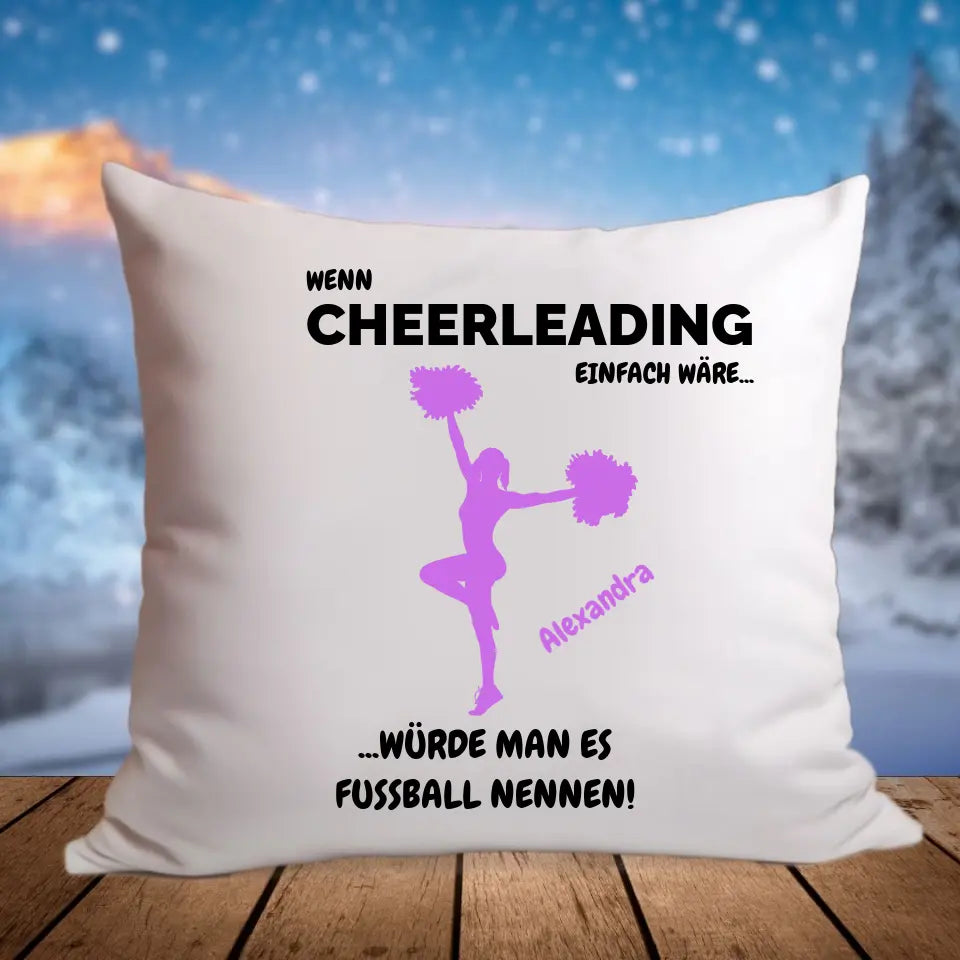 "Cheerleading und Fußball" - Kissen (personalisierbar) - cheerwear