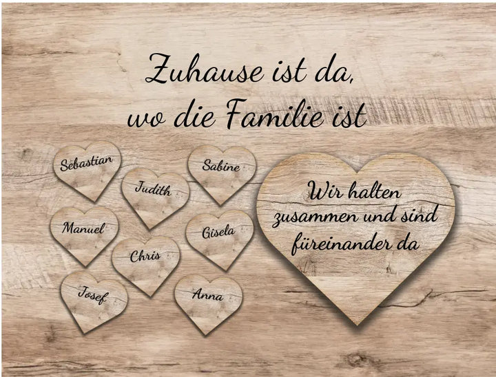 "Familie" - Leinwand (personalisierbar) - cheerwear