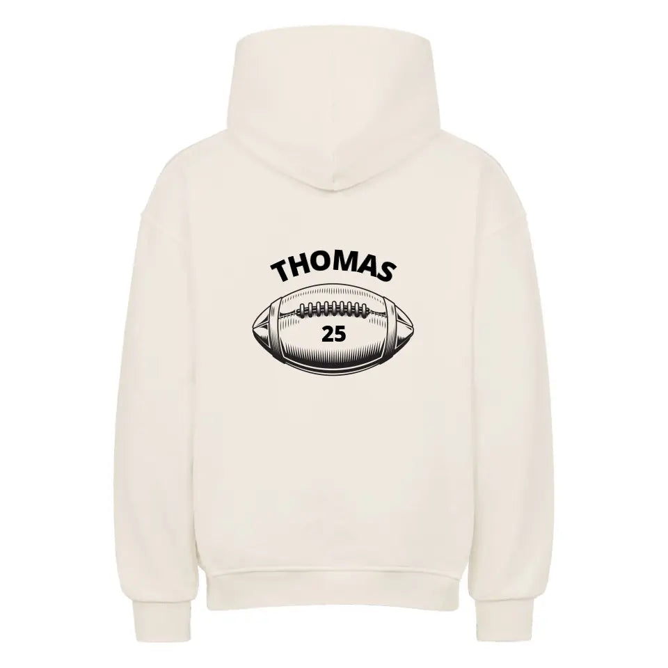 "Football" - Oversize Hoodie Unisex (personalisierbar) - cheerwear