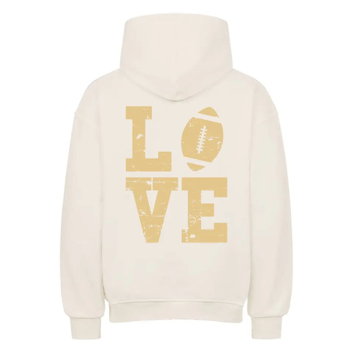 "Love Football" - Oversize Hoodie Unisex (personalisierbar) - cheerwear