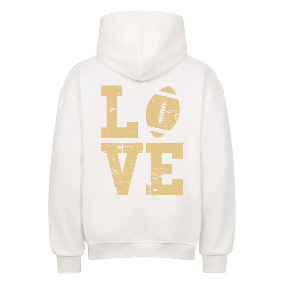 "Love Football" - Oversize Hoodie Unisex (personalisierbar) - cheerwear