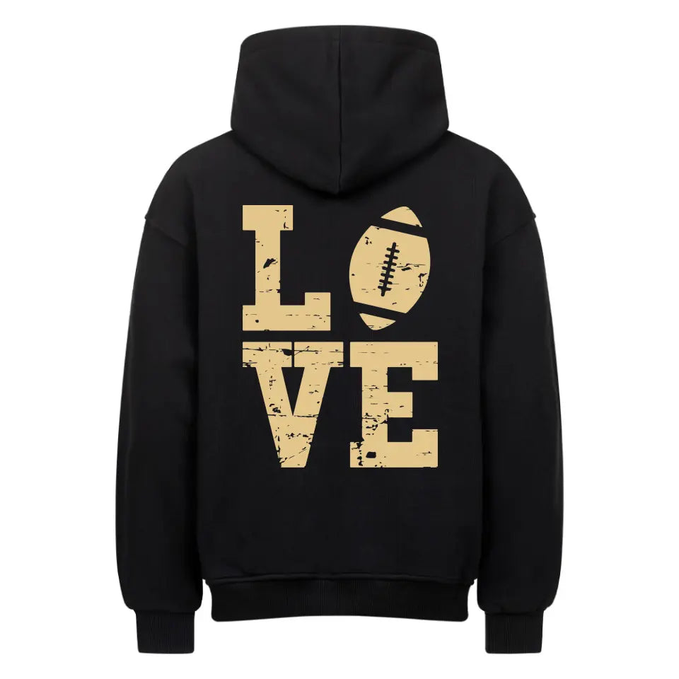 "Love Football" - Oversize Hoodie Unisex (personalisierbar) - cheerwear