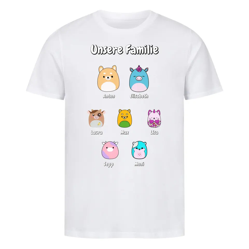 "Squishmallow Familie" - Shirt Unisex (personalisierbar) - cheerwear