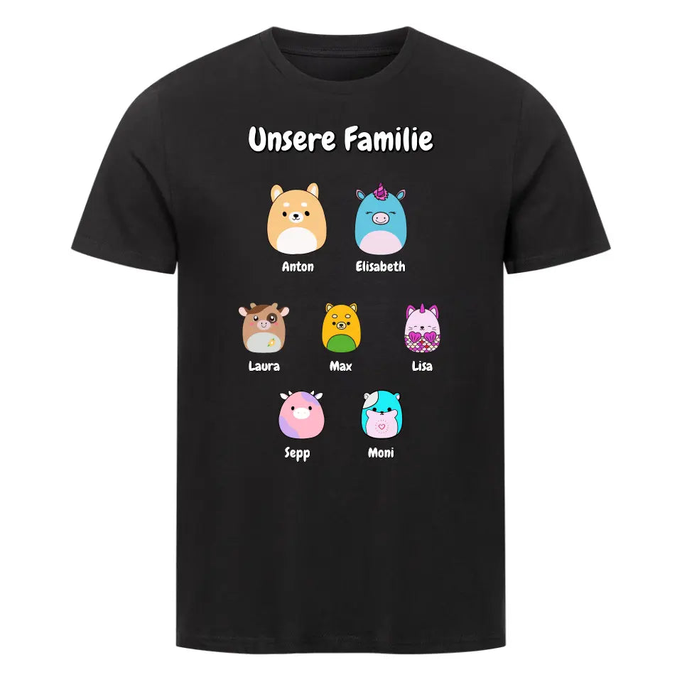 "Squishmallow Familie" - Shirt Unisex (personalisierbar) - cheerwear