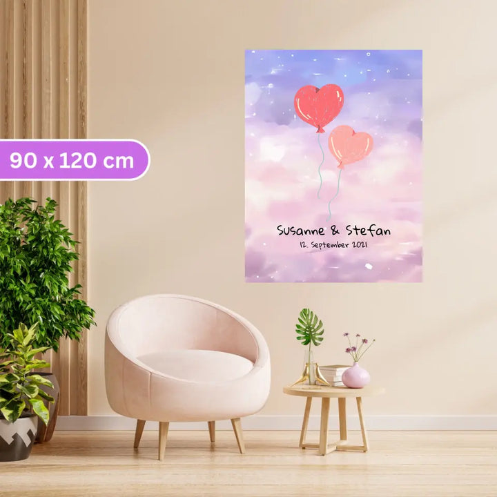 "Luftballons" - Leinwand (personalisierbar) - cheerwear