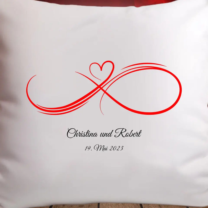 "Unendliche Liebe" - Kissen (personalisierbar) - cheerwear