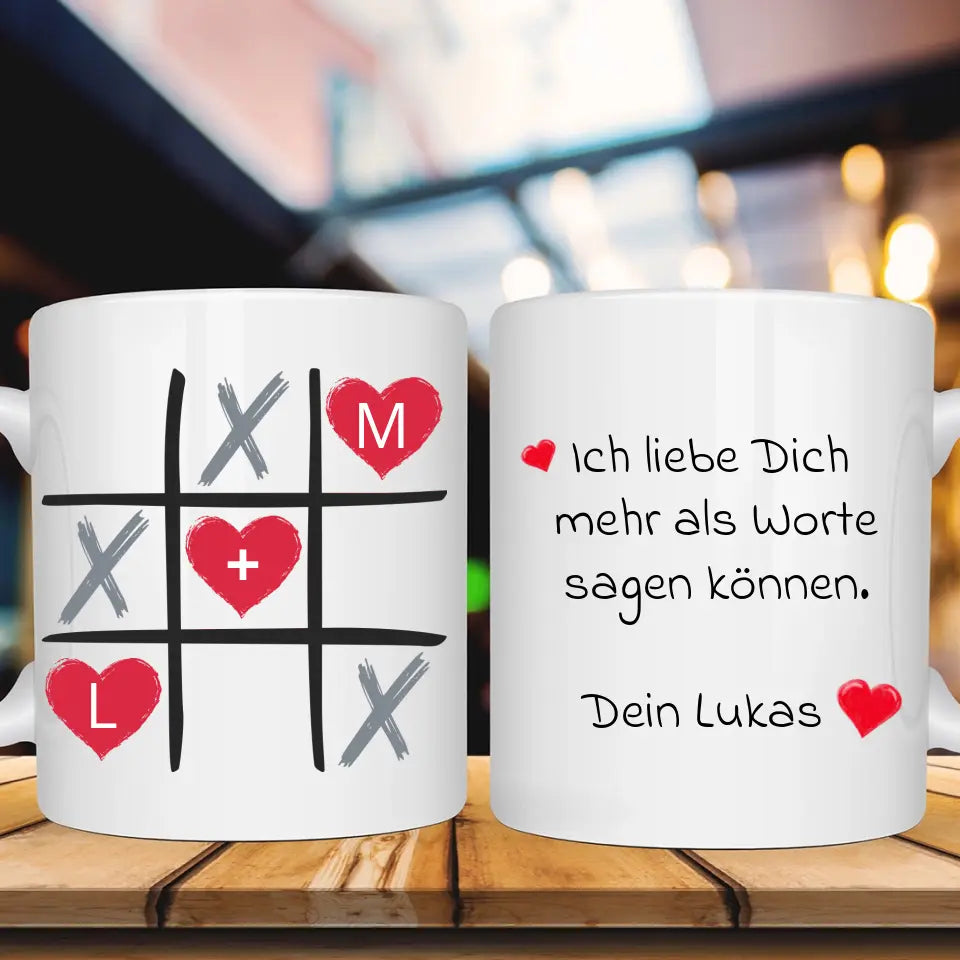 "Tic Tac Toe" - Tasse (personalisierbar) - cheerwear