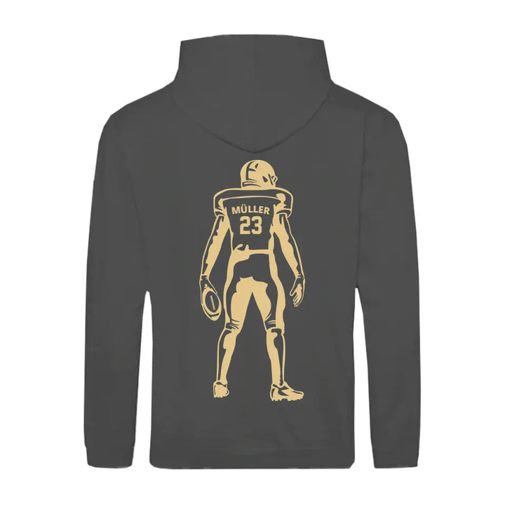 "Football Spieler" Zipper Hoodie Unisex (personalisierbar) - cheerwear