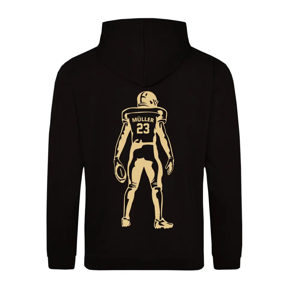 "Football Spieler" Zipper Hoodie Unisex (personalisierbar) - cheerwear