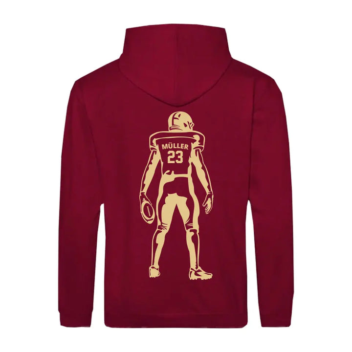 "Football Spieler" Zipper Hoodie Unisex (personalisierbar) - cheerwear