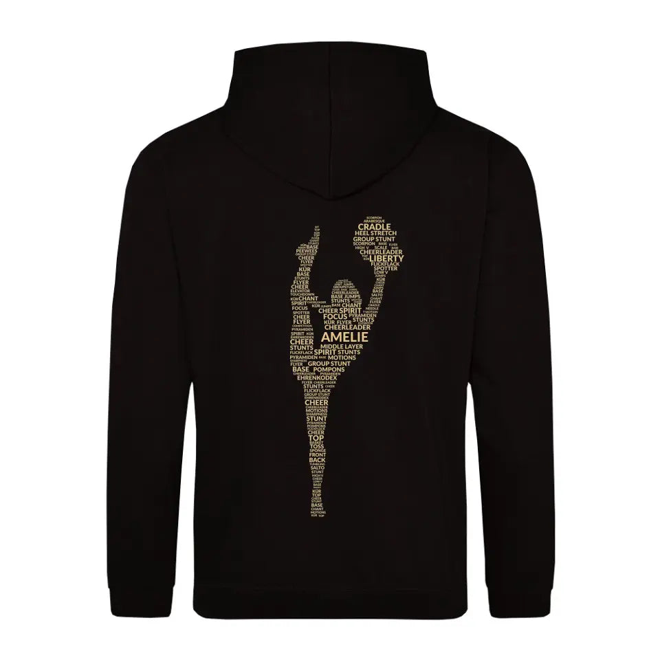 "Cheerleader" Zipper Hoodie Unisex (personalisierbar) - cheerwear