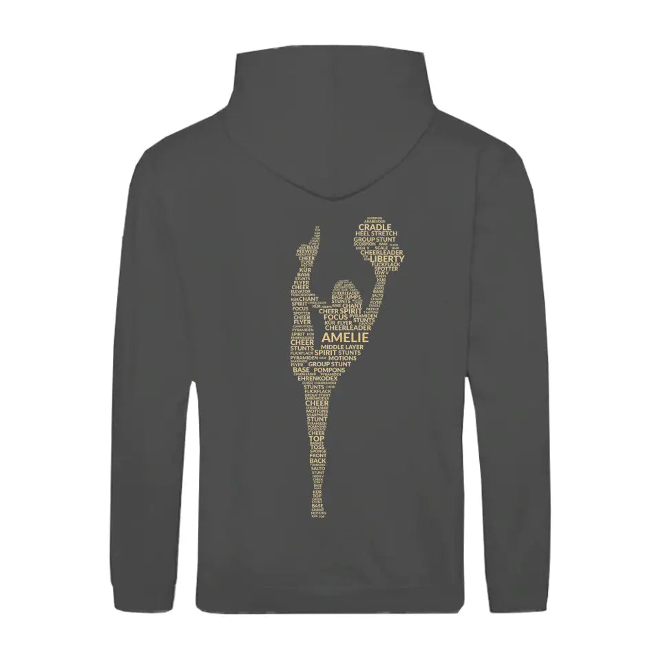 "Cheerleader" Zipper Hoodie Unisex (personalisierbar) - cheerwear