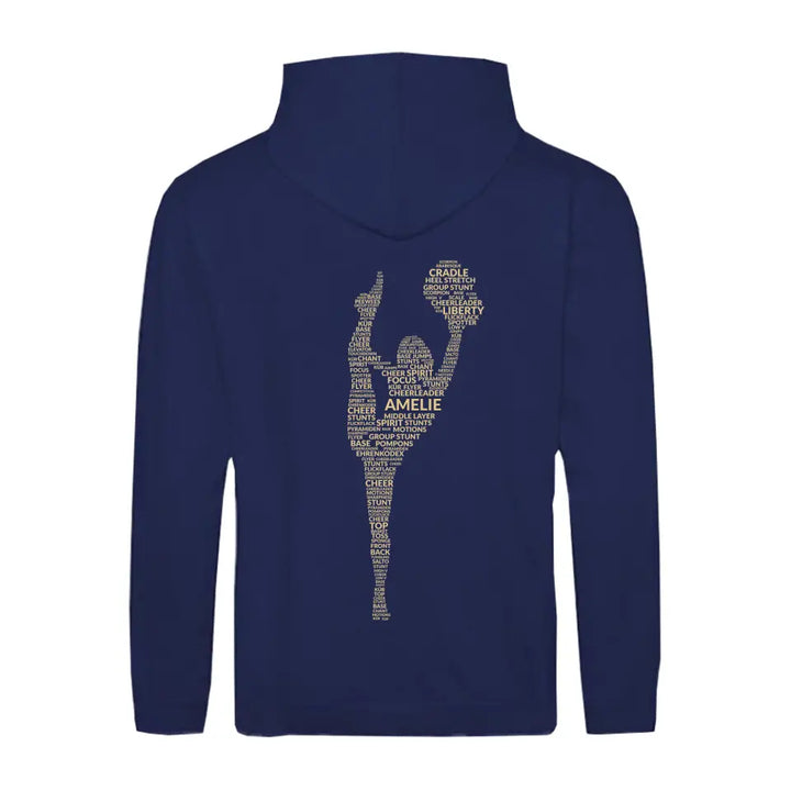 "Cheerleader" Zipper Hoodie Unisex (personalisierbar) - cheerwear