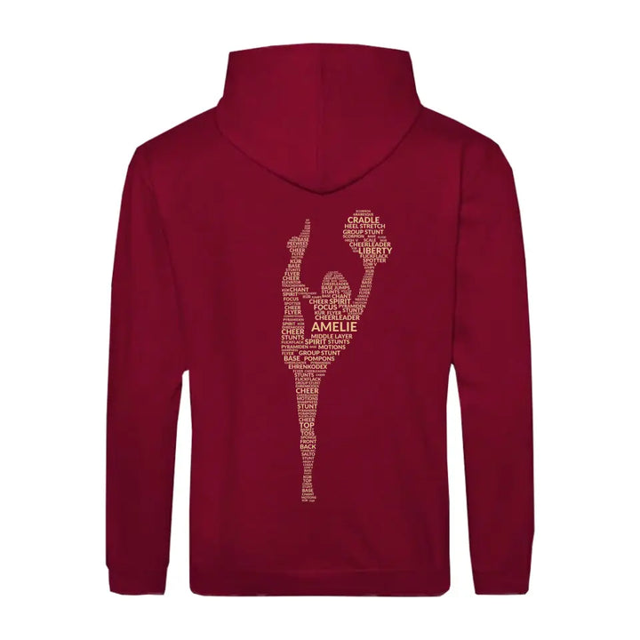 "Cheerleader" Zipper Hoodie Unisex (personalisierbar) - cheerwear