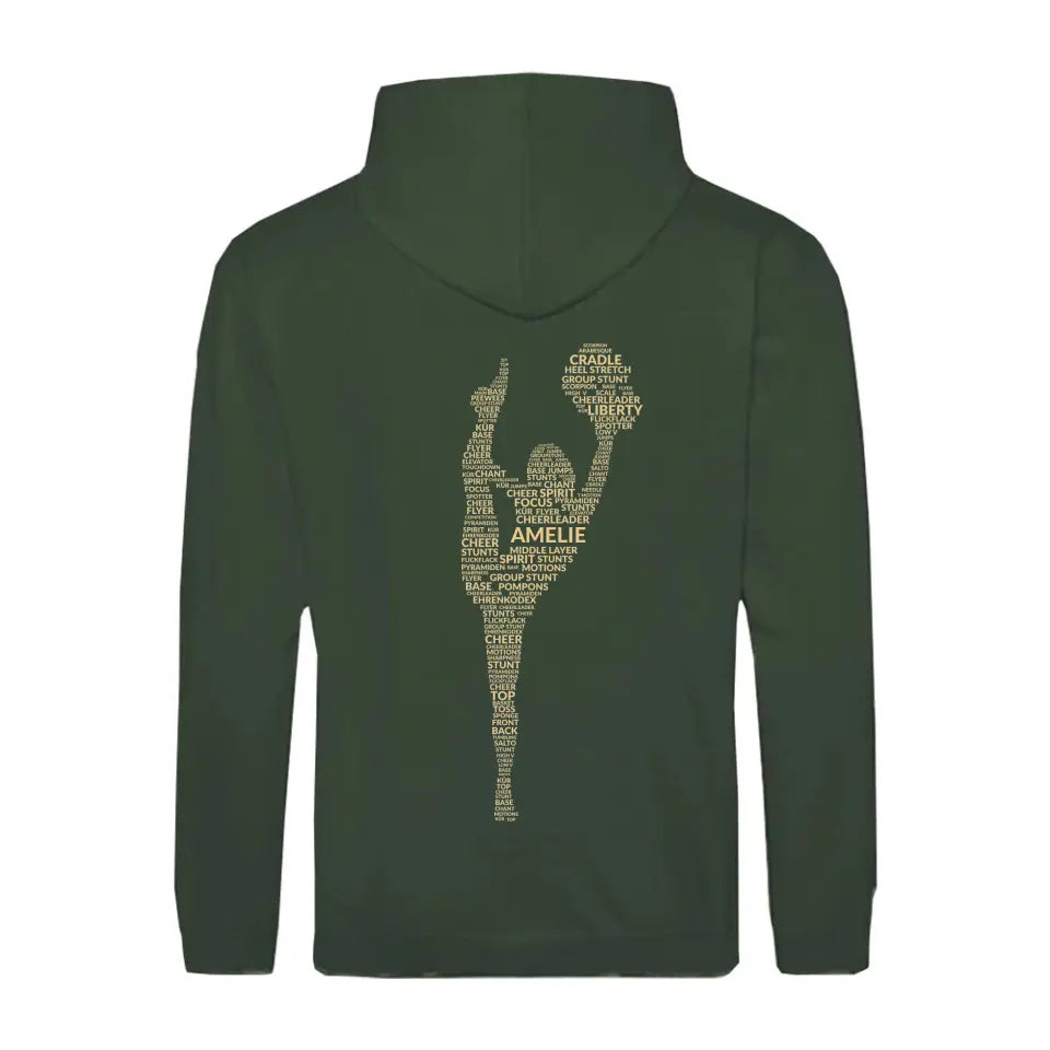 "Cheerleader" Zipper Hoodie Unisex (personalisierbar) - cheerwear