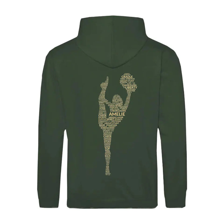 "Cheerleader" Zipper Hoodie Unisex (personalisierbar) - cheerwear