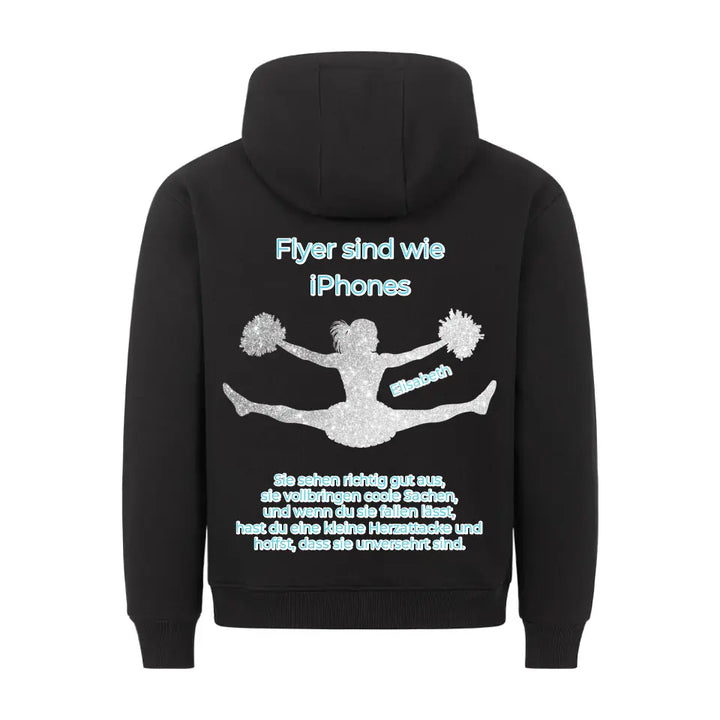 "Flyer Silber" Hoodie Unisex (personalisierbar) - cheerwear