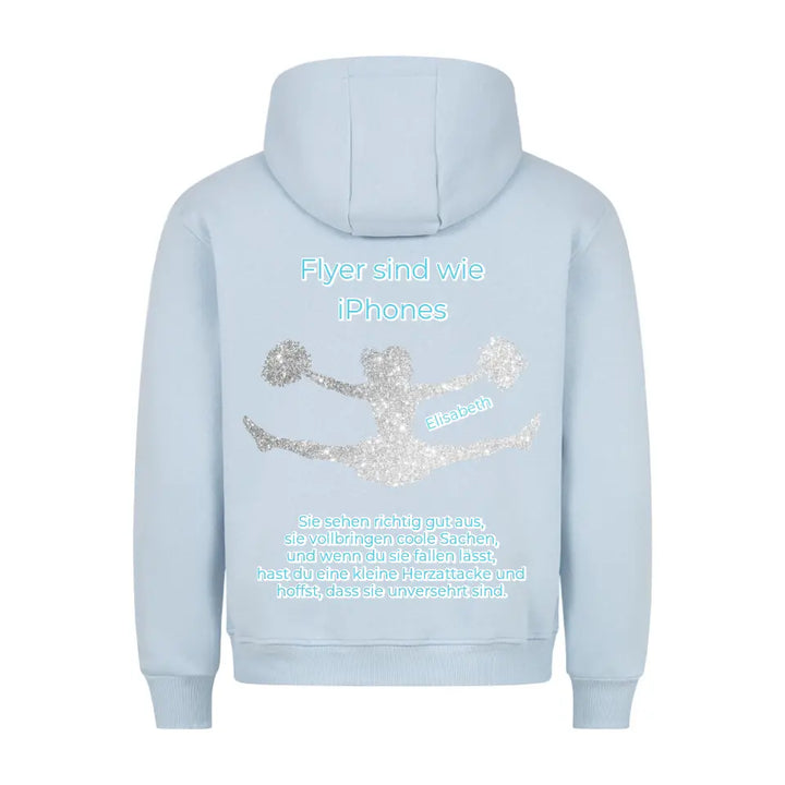 "Flyer Silber" Hoodie Unisex (personalisierbar) - cheerwear