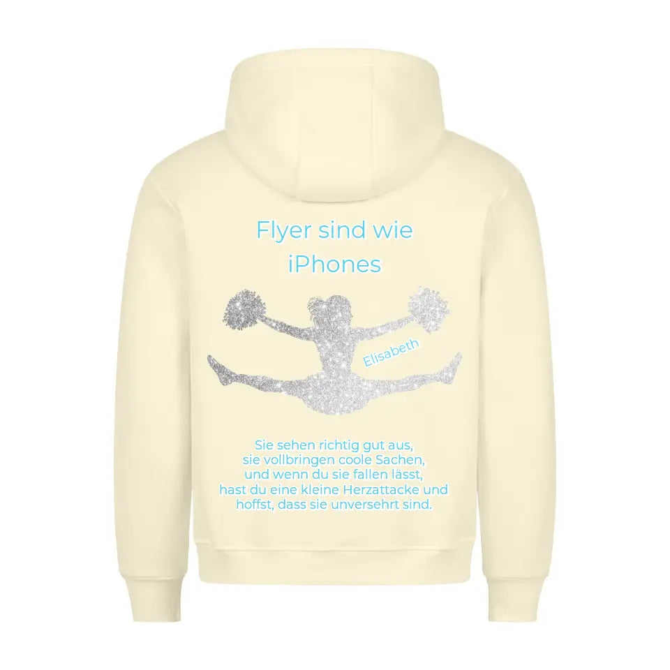 "Flyer Silber" Hoodie Unisex (personalisierbar) - cheerwear