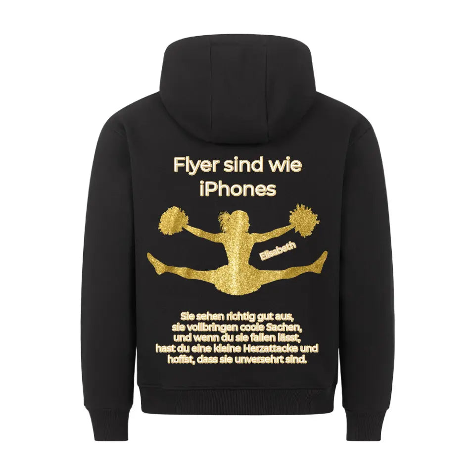 "Flyer gold" Hoodie Unisex (personalisierbar) - cheerwear