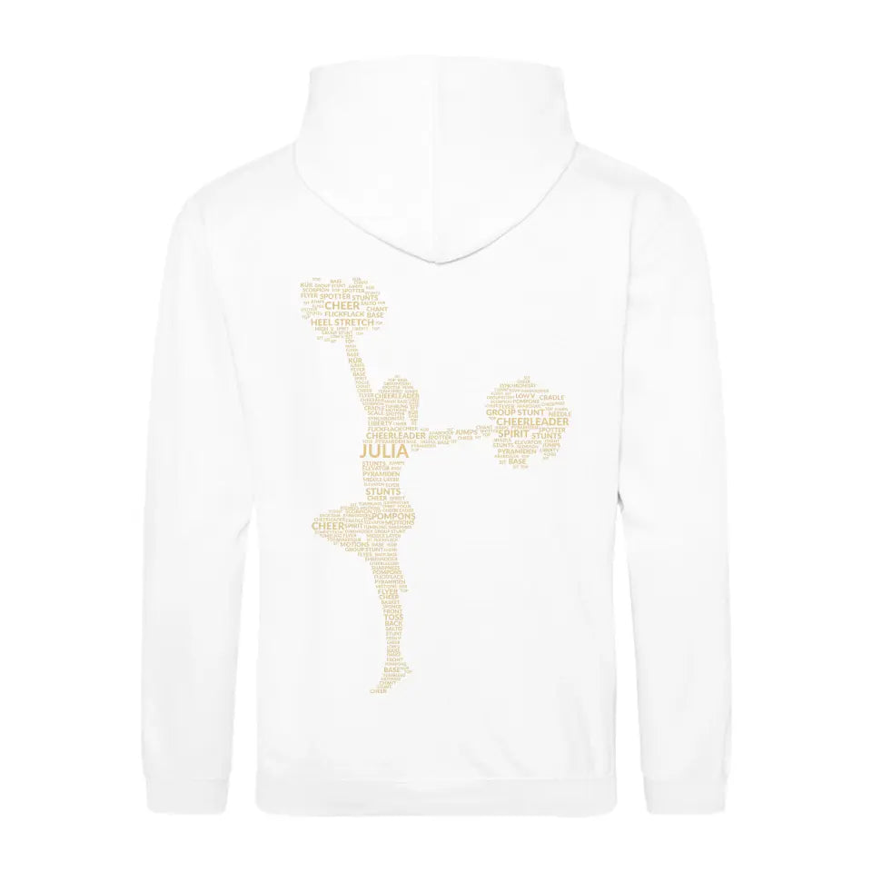 "Golden Cheer" - Zipper Hoodie Unisex (personalisierbar) - cheerwear