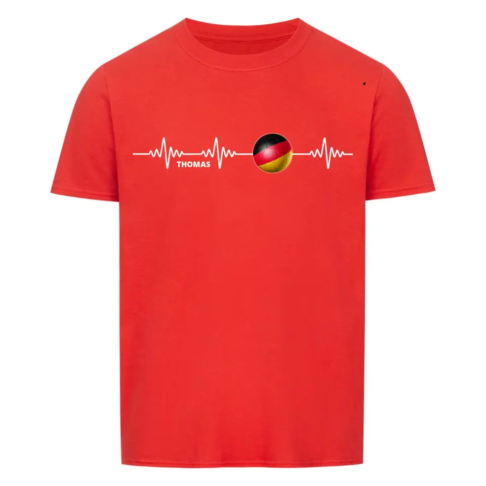 "Fußball Herzschlag" Shirt Unisex (personalisierbar) - cheerwear