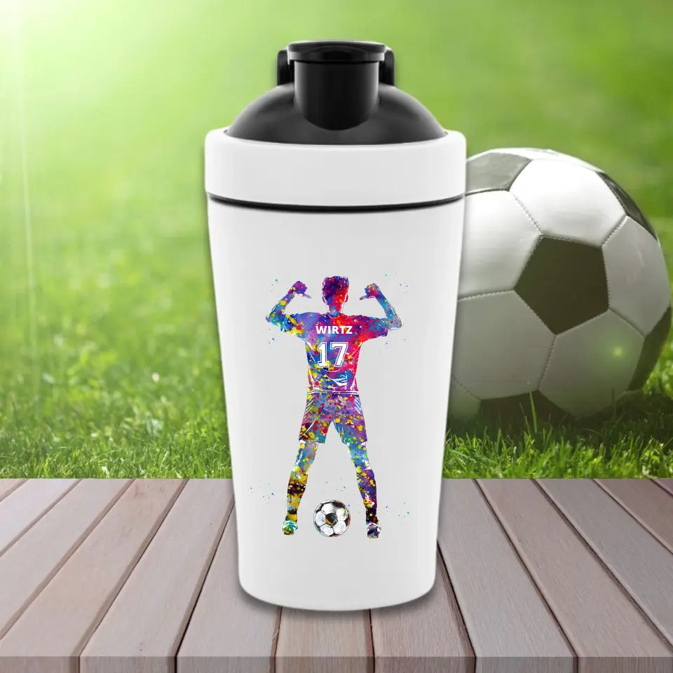 "Fußball Kunst" Fitness Shaker (personalisierbar) - cheerwear