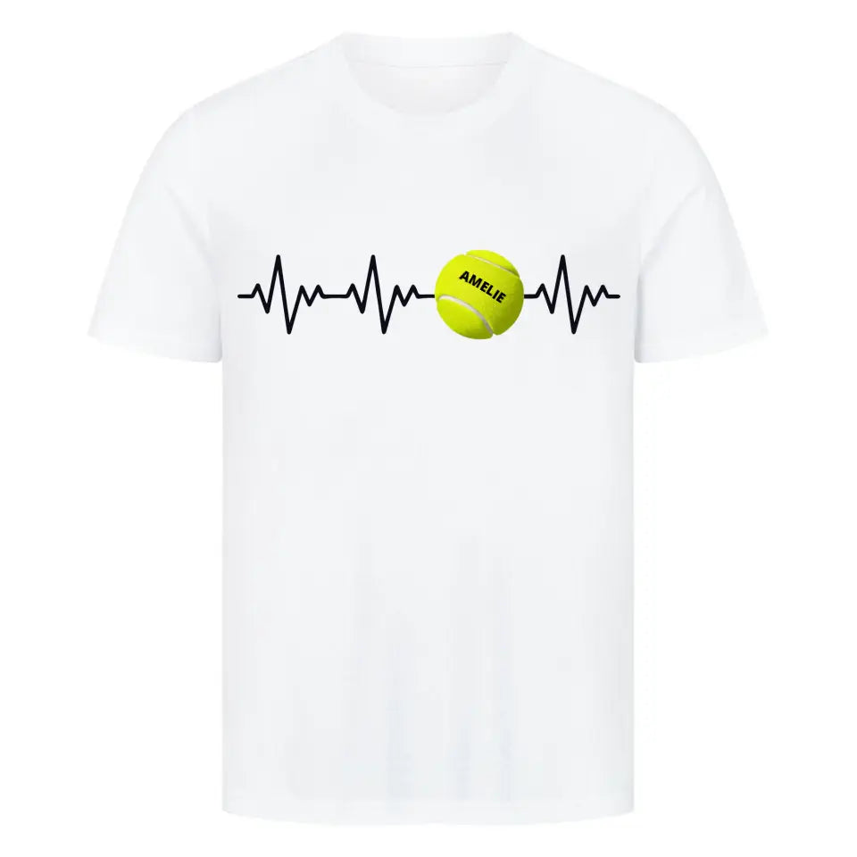 "Herzschlag Tennis" Shirt Unisex (personalisierbar) - cheerwear