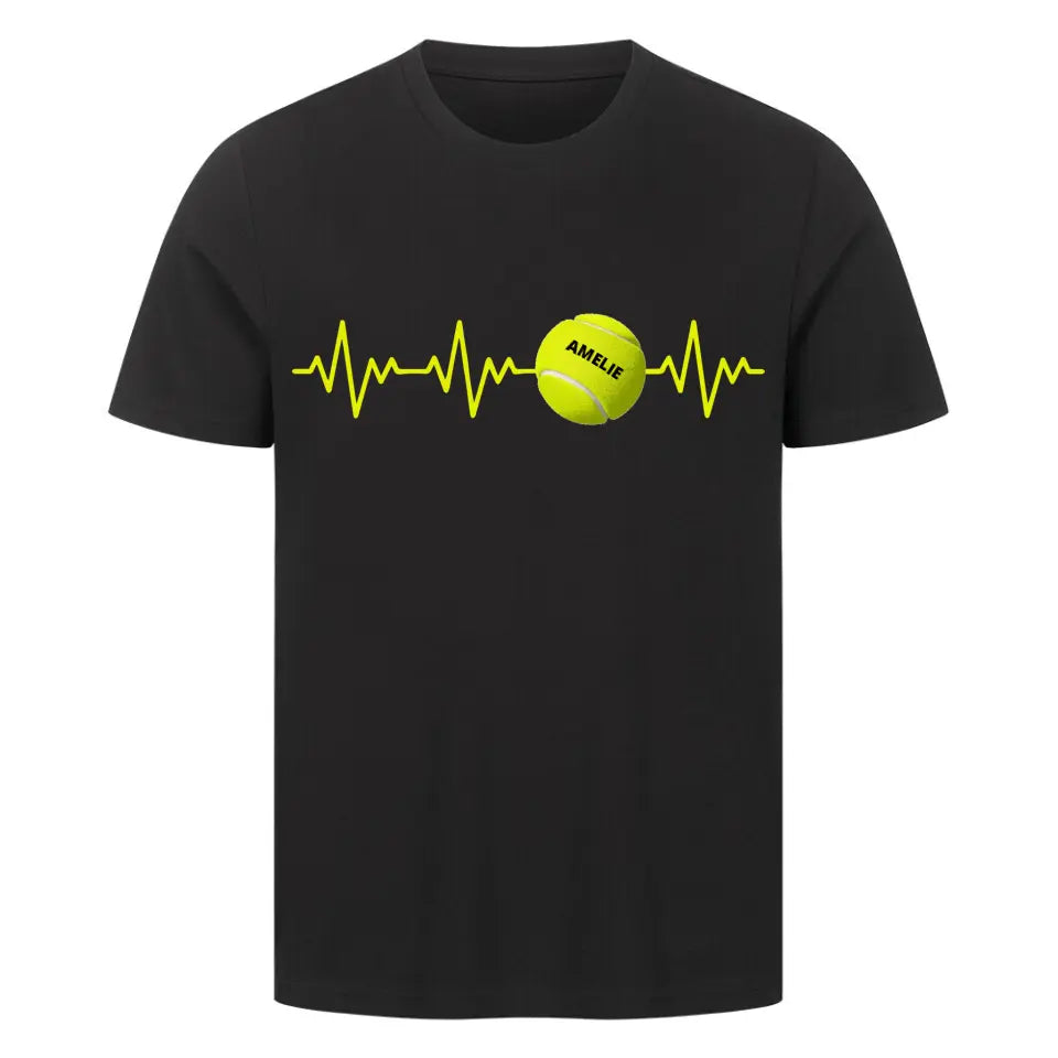 "Herzschlag Tennis" Shirt Unisex (personalisierbar) - cheerwear