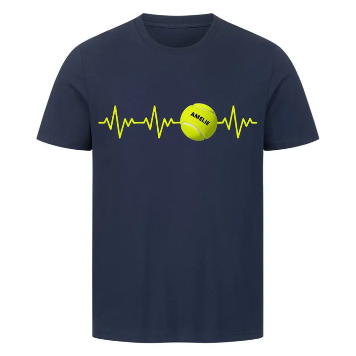 "Herzschlag Tennis" Shirt Unisex (personalisierbar) - cheerwear