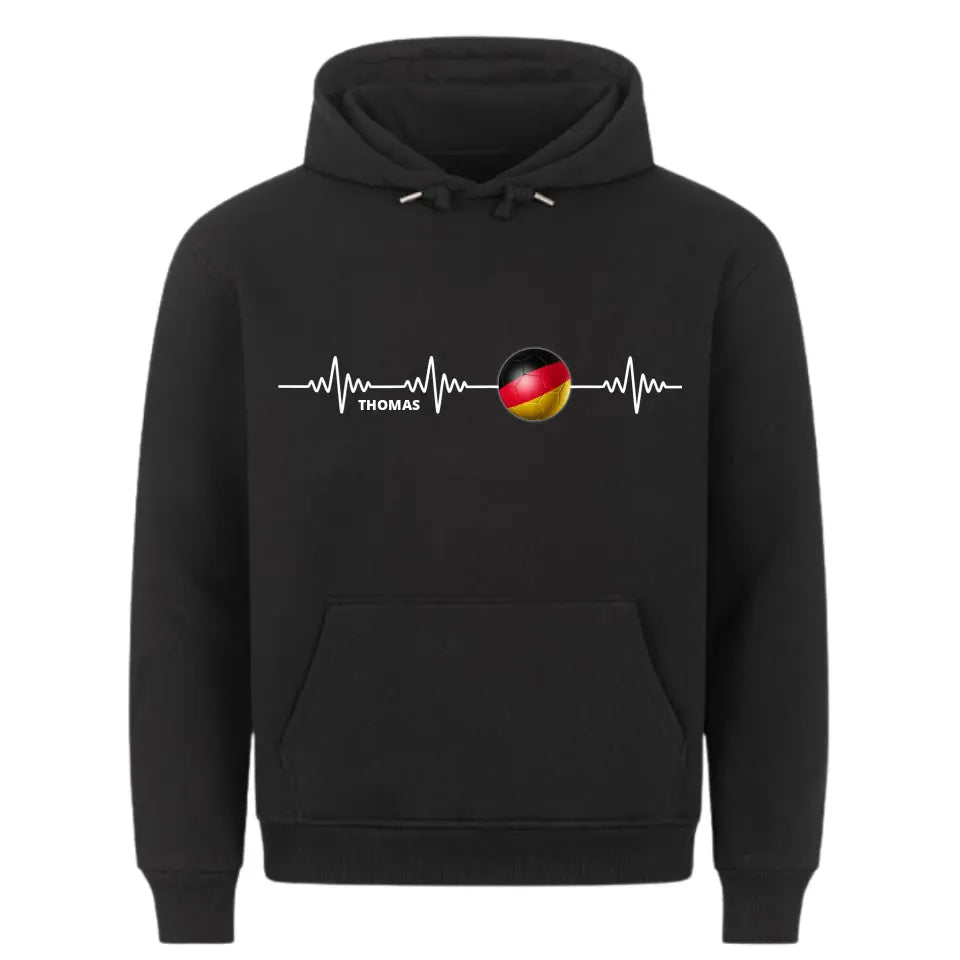 "Fußball Herzschlag" Hoodie Unisex (personalisierbar) - cheerwear