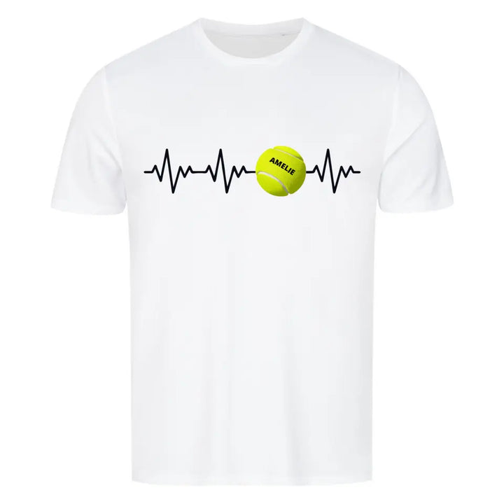 "Herzschlag Tennis" Sport Shirt Unisex (personalisierbar) - cheerwear