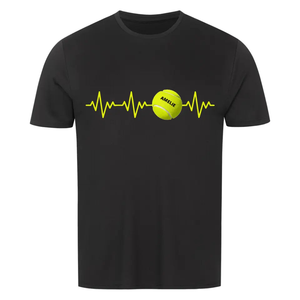 "Herzschlag Tennis" Sport Shirt Unisex (personalisierbar) - cheerwear