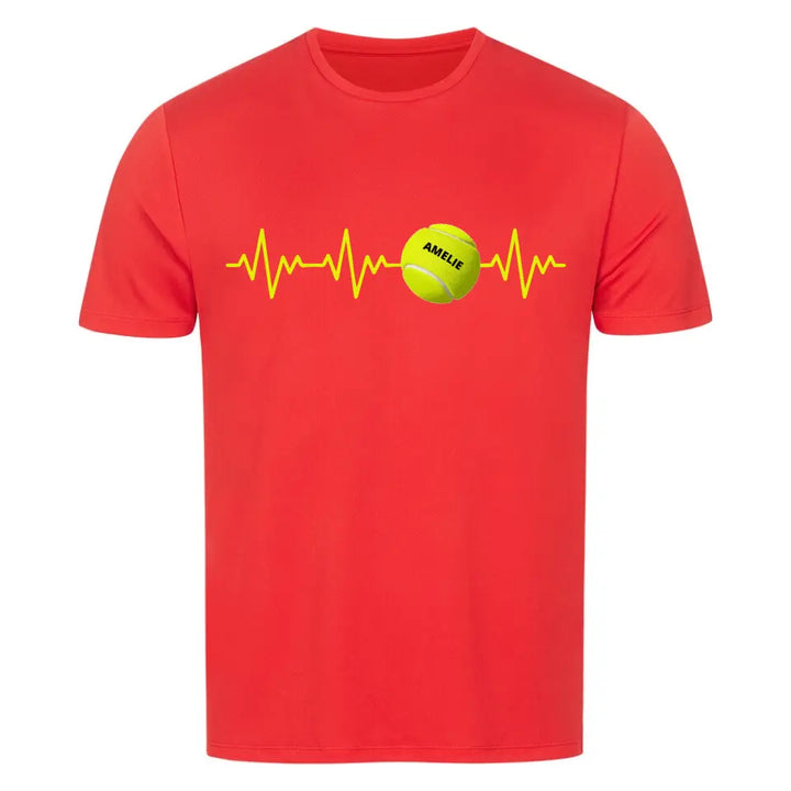 "Herzschlag Tennis" Sport Shirt Unisex (personalisierbar) - cheerwear