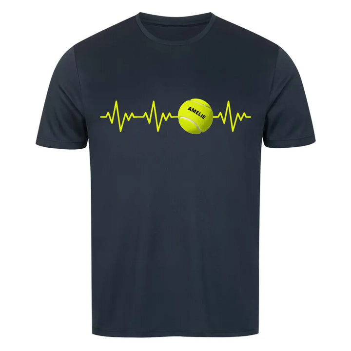 "Herzschlag Tennis" Sport Shirt Unisex (personalisierbar) - cheerwear