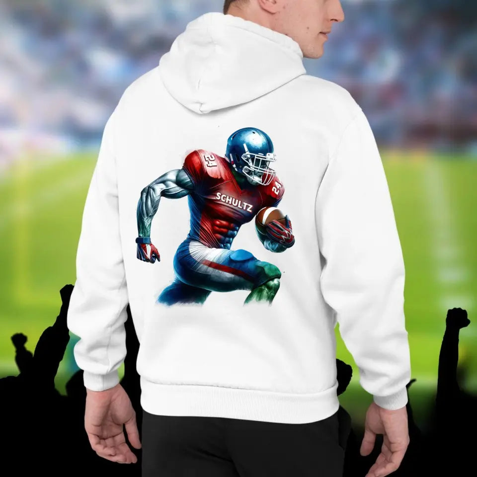 "Power Football" Hoodie Backprint Unisex (personalisierbar) - cheerwear