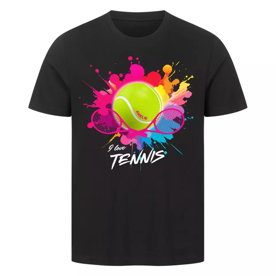 "Tennis Splash" Shirt Unisex (personalisierbar) - cheerwear