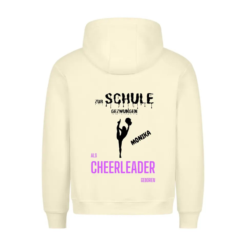 Hoodie "Als Cheerleader geboren" von cheerwear