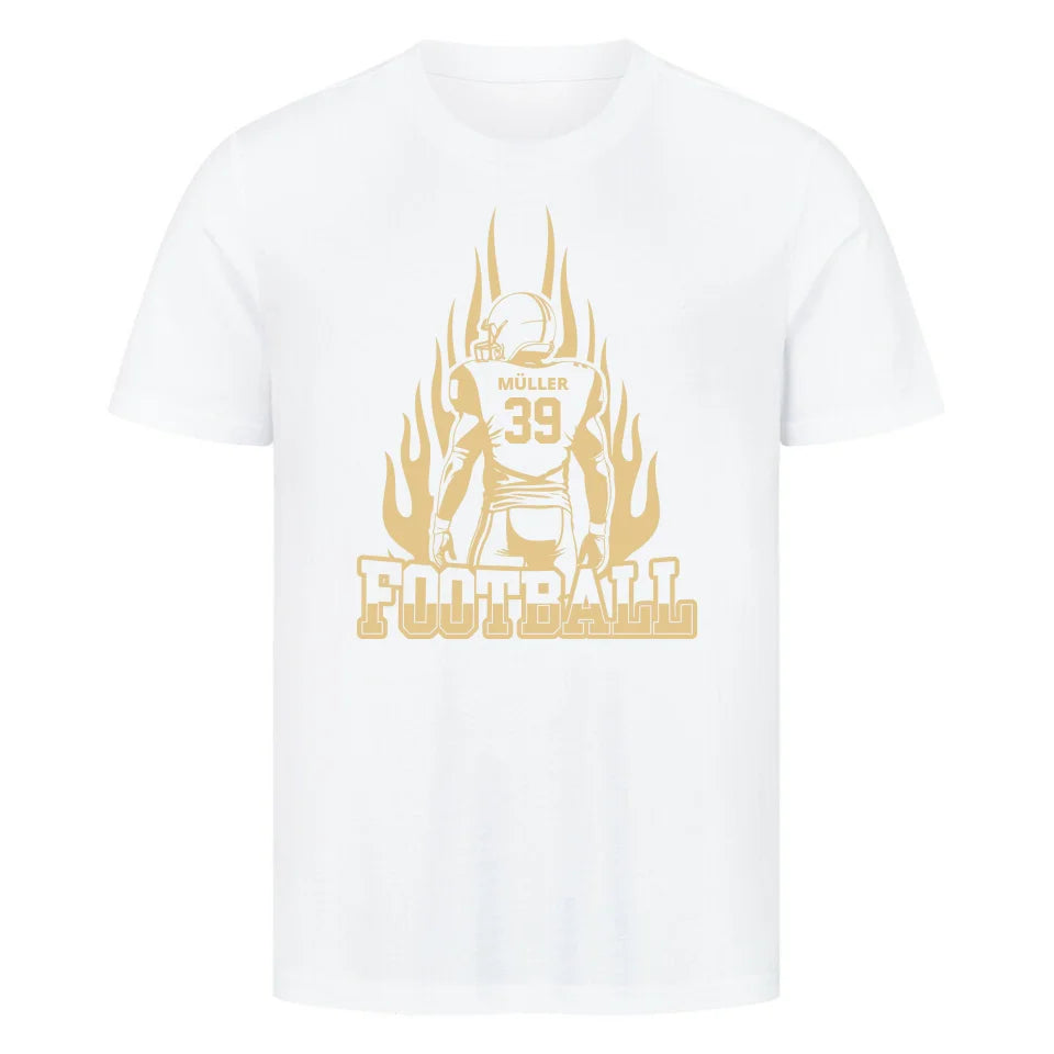 "Flaming player" Premium Shirt Unisex (personalisierbar) - cheerwear