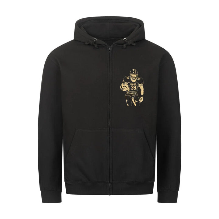 Classic Zipper Hoodie Front black