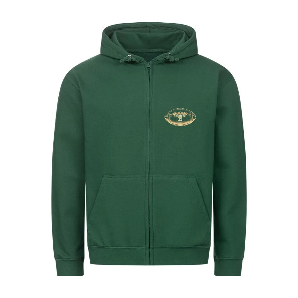 Classic Zipper Hoodie Front bottle green