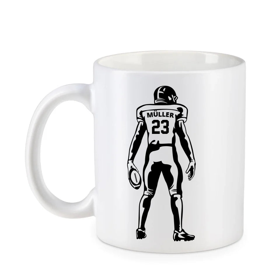 Football Tasse weiß