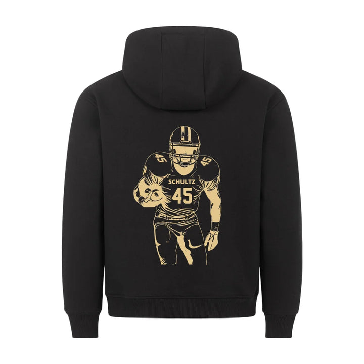 Personalisierbarer Football NFL / GFL Hoodie Schwarz