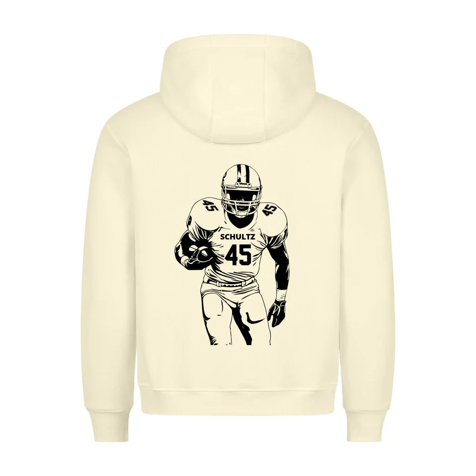 Personalisierbarer Football NFL / GFL Hoodie Beige